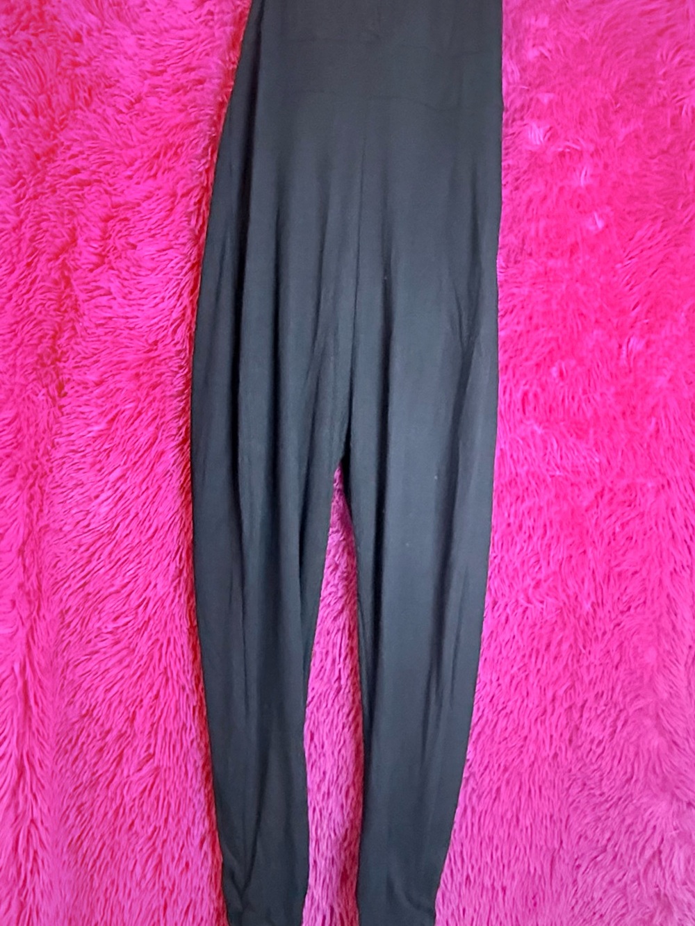 Women's Black Harem Leggings with Relaxed Rise